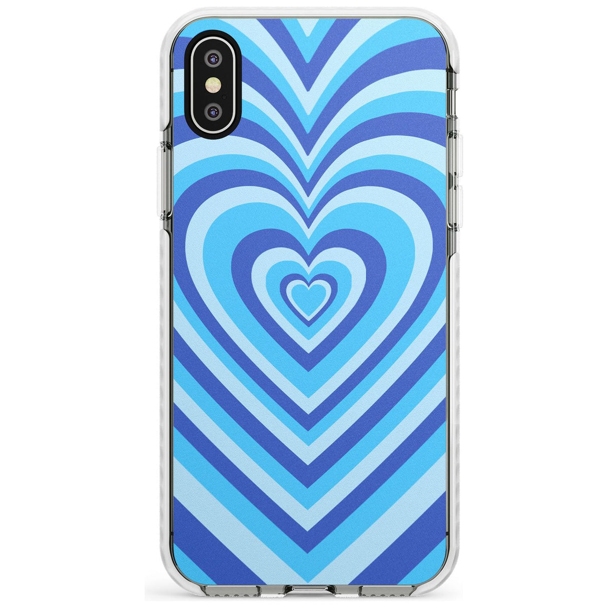 Blue Heart Illusion Impact Phone Case for iPhone X XS Max XR