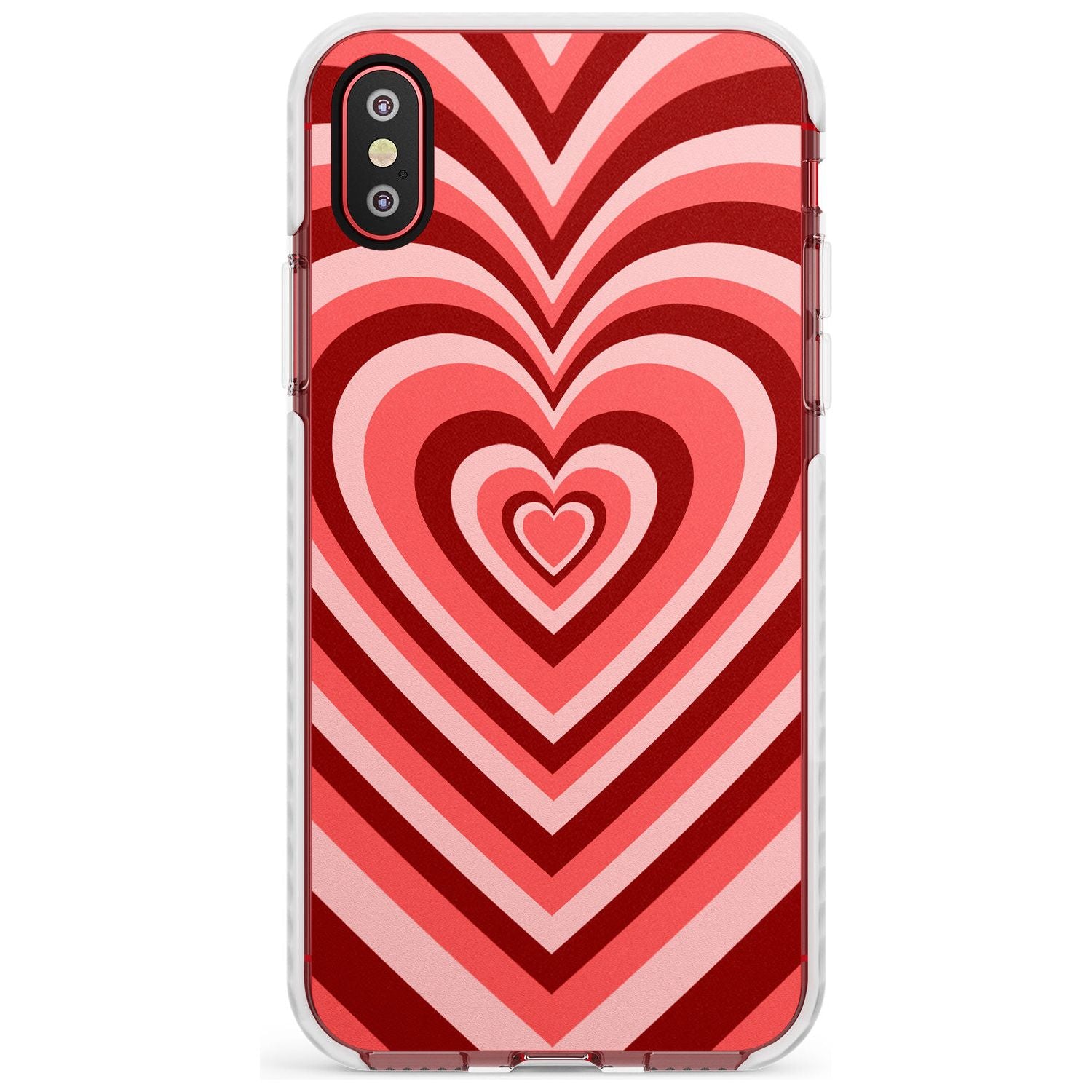 Red Heart Illusion Impact Phone Case for iPhone X XS Max XR