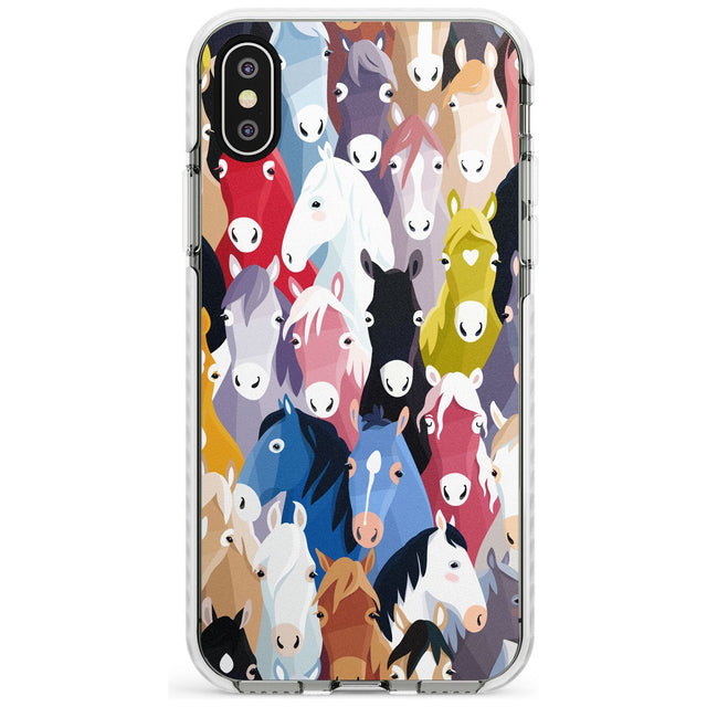 Colourful Horse Pattern Impact Phone Case for iPhone X XS Max XR
