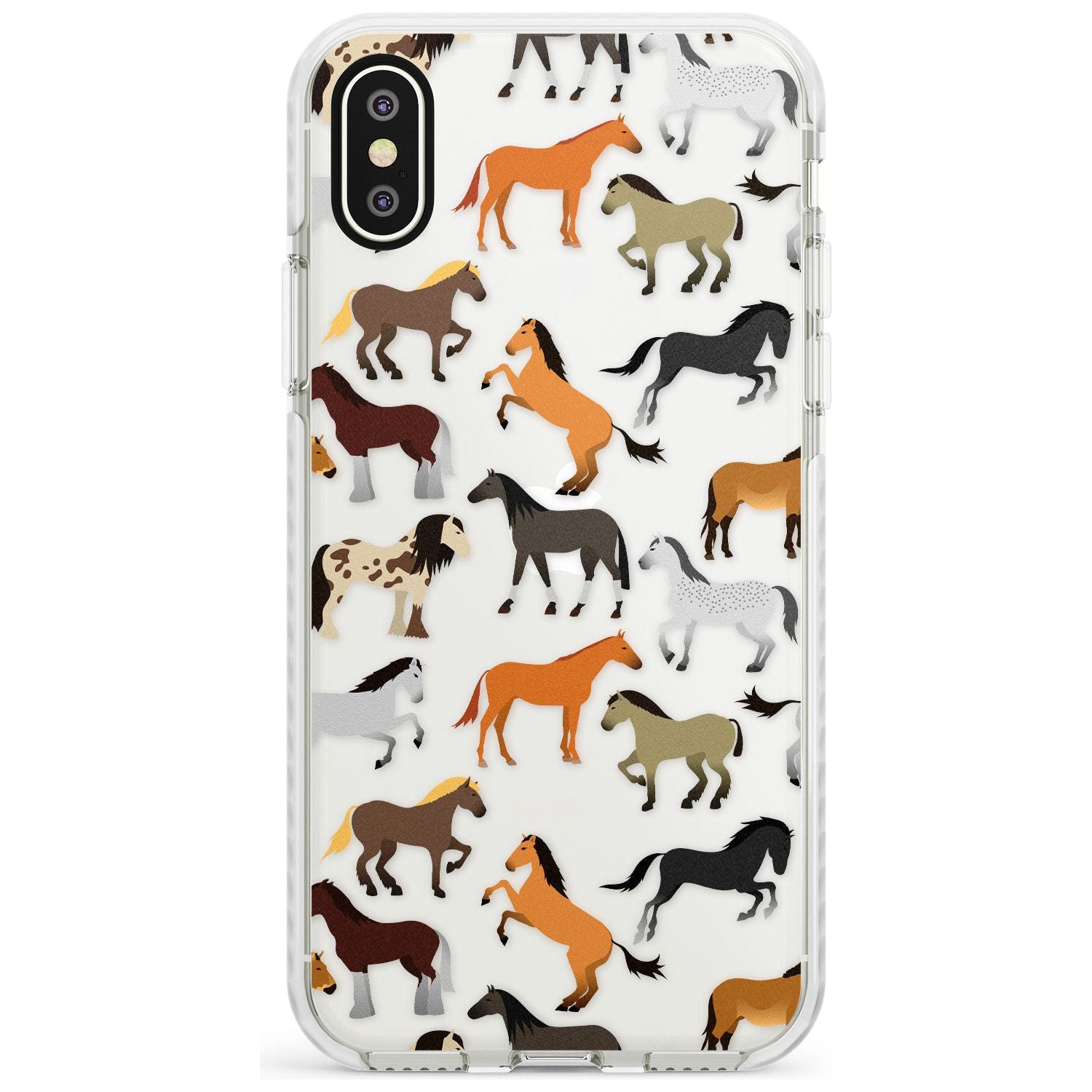 Horse Pattern Impact Phone Case for iPhone X XS Max XR