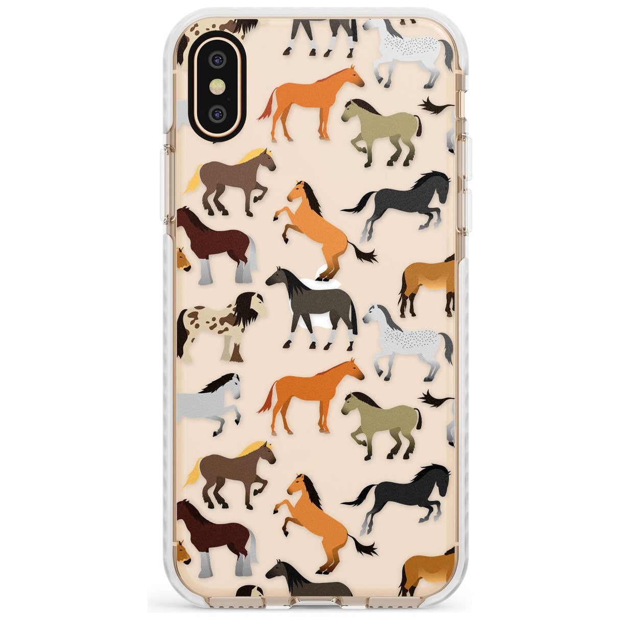 Horse Pattern Impact Phone Case for iPhone X XS Max XR