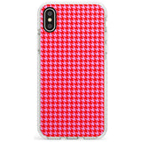 Neon Pink & Red Houndstooth Pattern Impact Phone Case for iPhone X XS Max XR