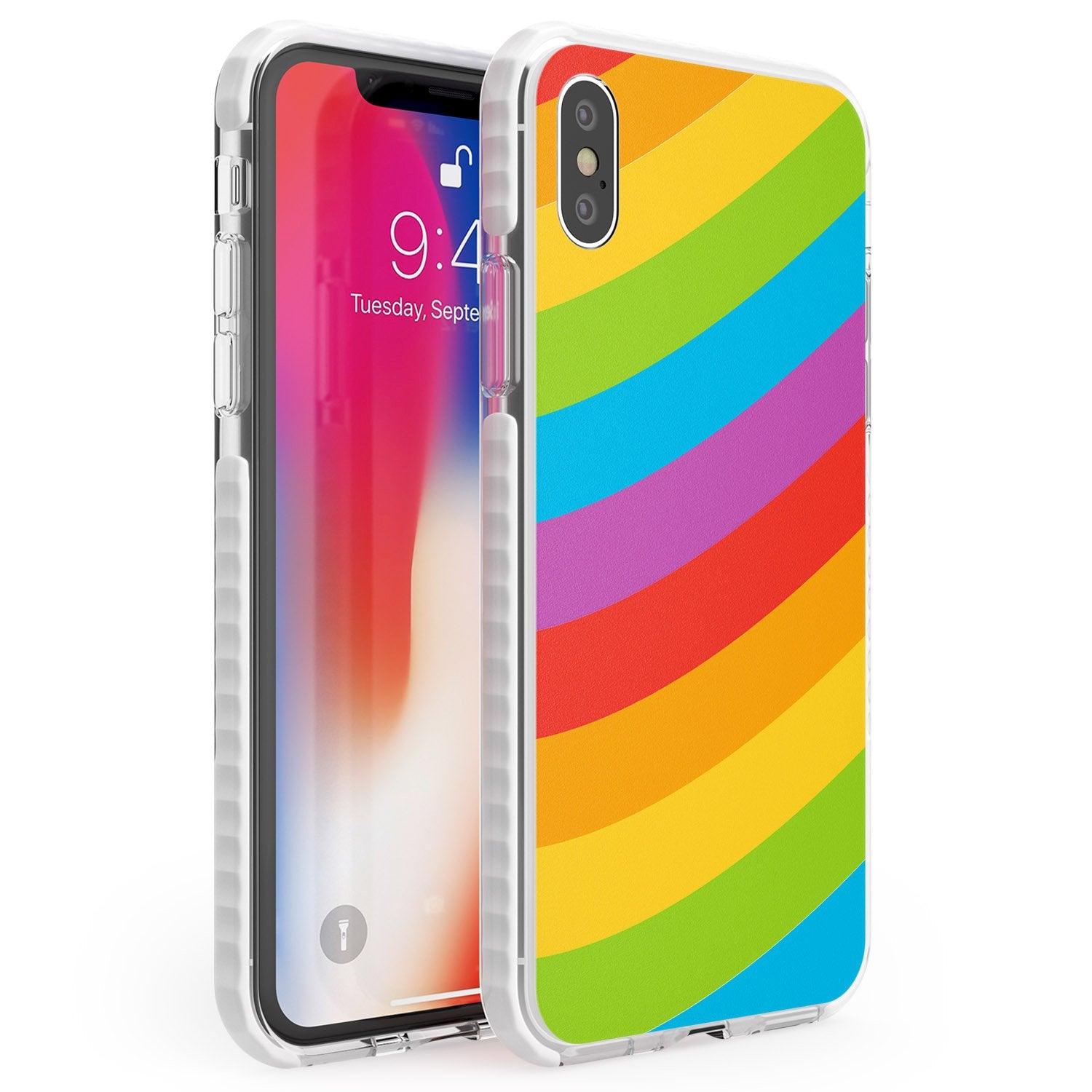 Lucky Rainbow Phone Case iPhone X / iPhone XS / Impact Case,iPhone XR / Impact Case,iPhone XS MAX / Impact Case Blanc Space