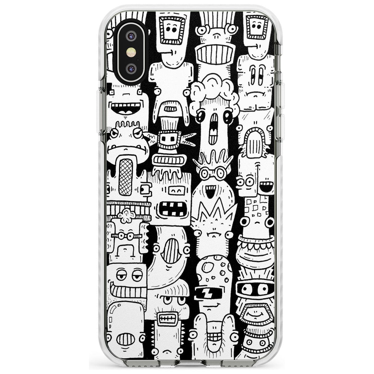 Monochrome Heads Impact Phone Case for iPhone X XS Max XR