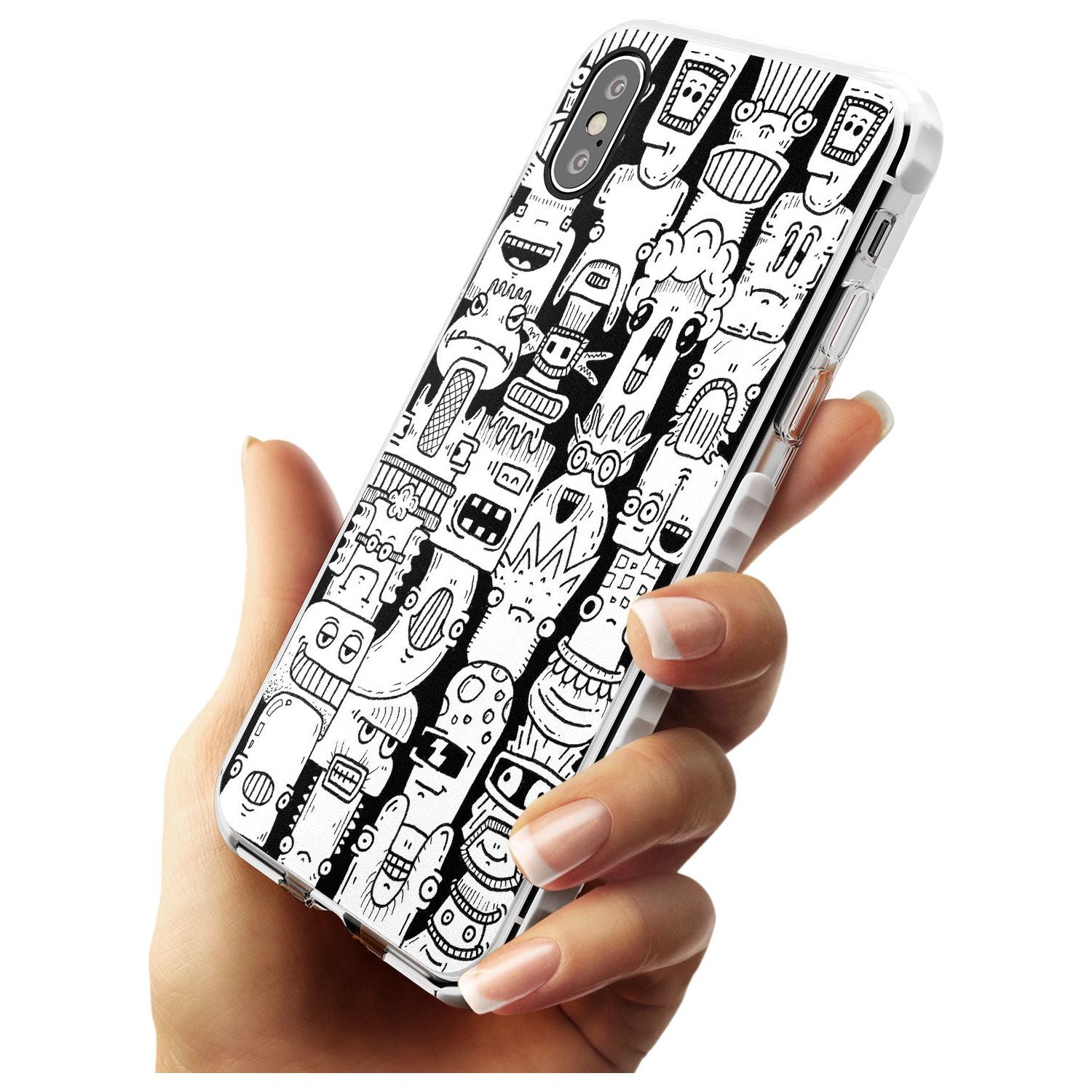 Monochrome Heads Impact Phone Case for iPhone X XS Max XR