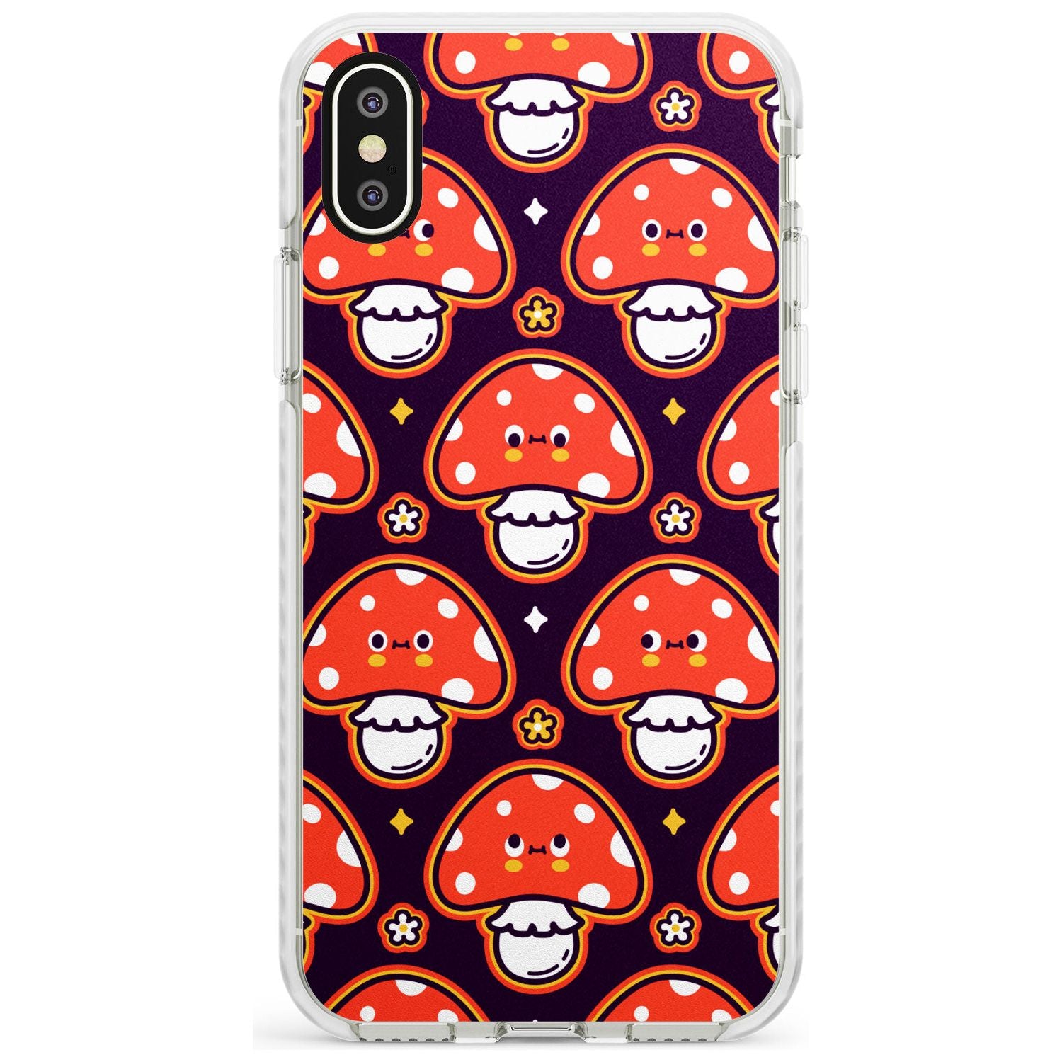 Mushroom Kawaii Pattern Impact Phone Case for iPhone X XS Max XR