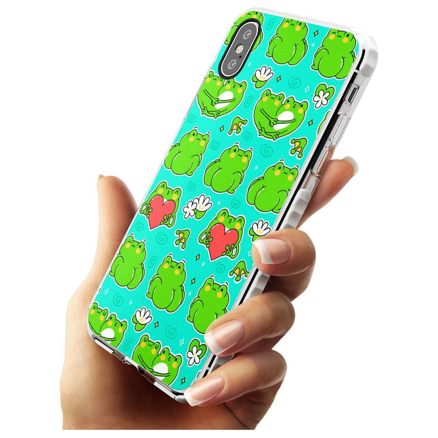 Frog Booty Kawaii Pattern Impact Phone Case for iPhone X XS Max XR