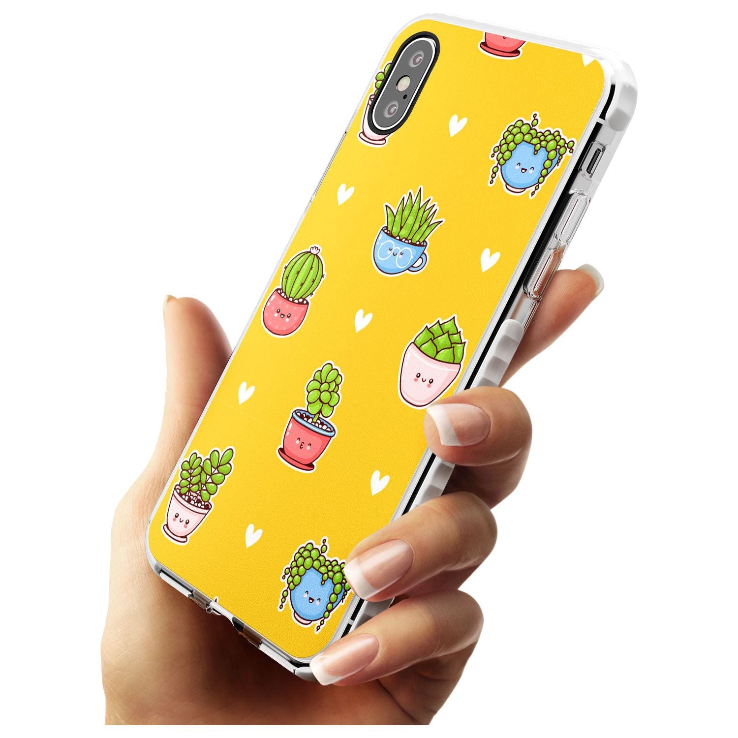 Plant Faces Kawaii Pattern Impact Phone Case for iPhone X XS Max XR