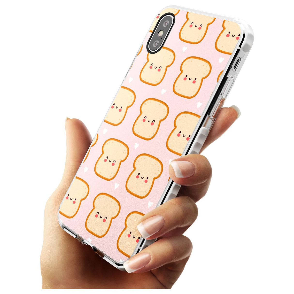 Bread Faces Kawaii Pattern Impact Phone Case for iPhone X XS Max XR