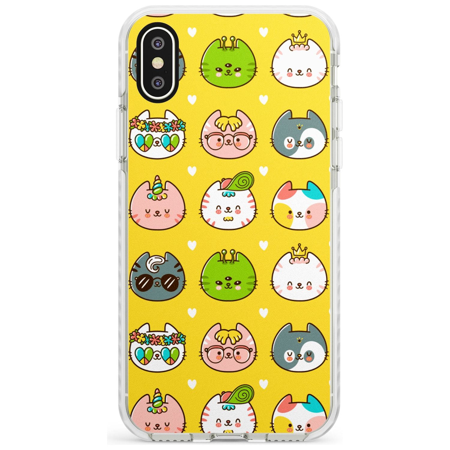 Mythical Cats Kawaii Pattern Impact Phone Case for iPhone X XS Max XR