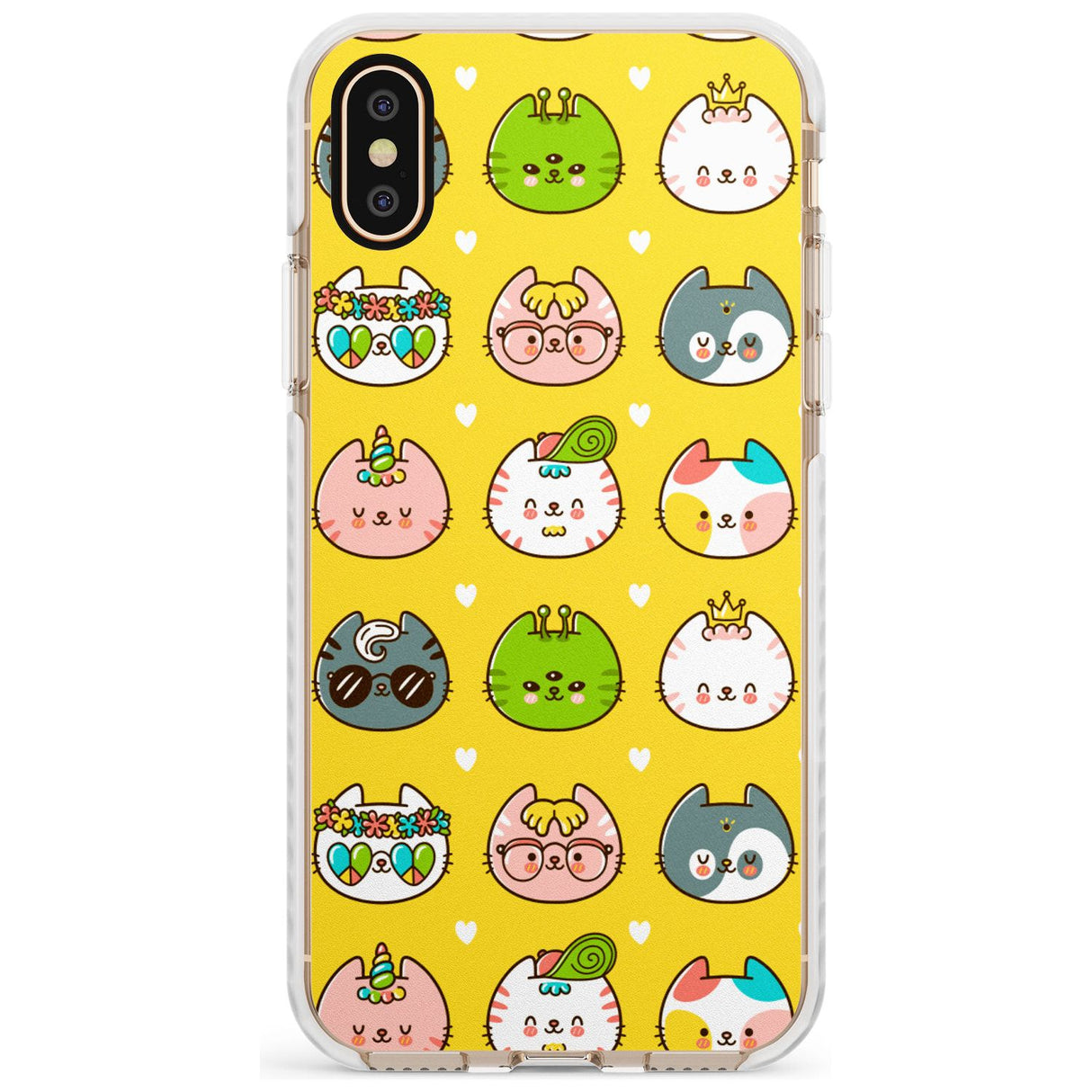 Mythical Cats Kawaii Pattern Impact Phone Case for iPhone X XS Max XR