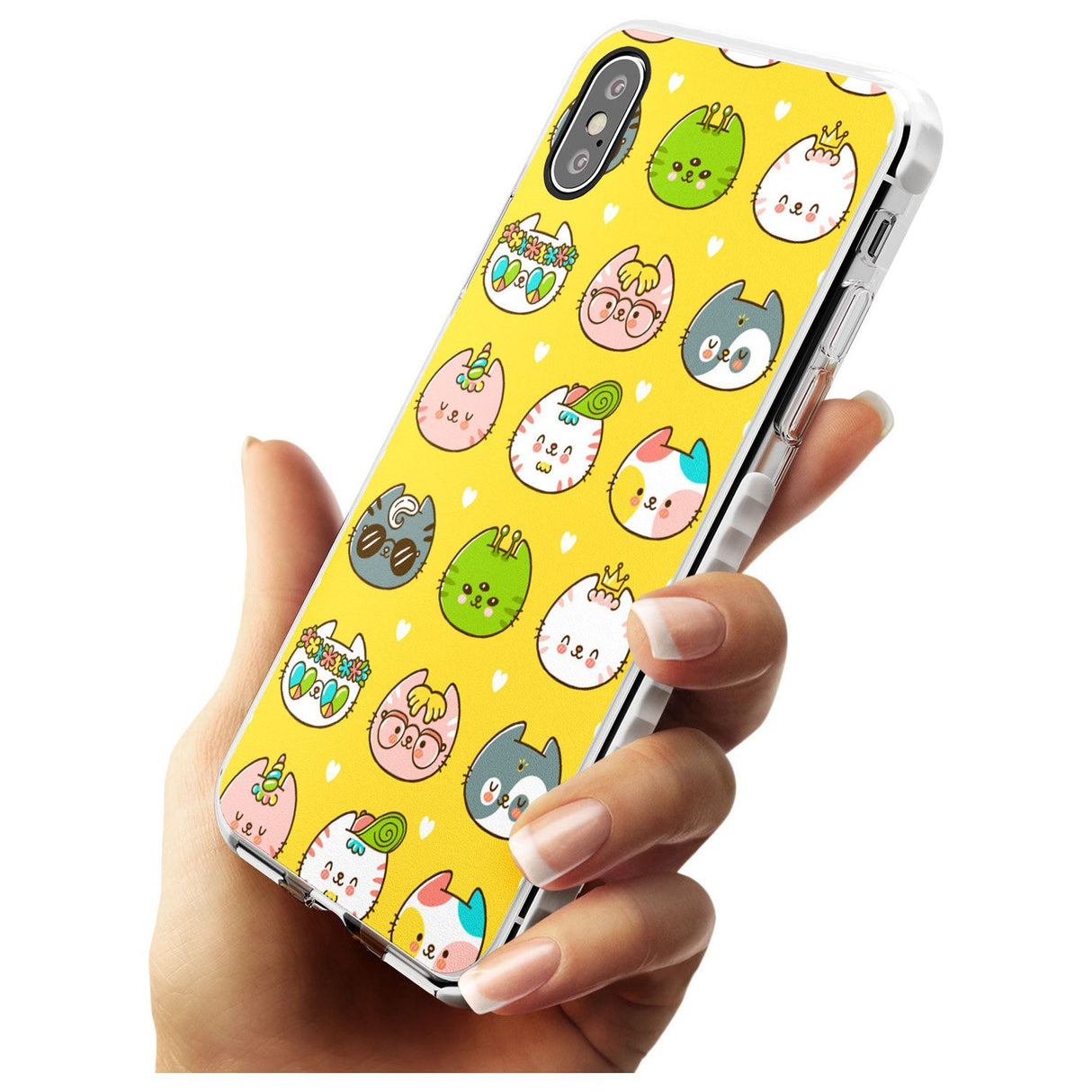 Mythical Cats Kawaii Pattern Impact Phone Case for iPhone X XS Max XR