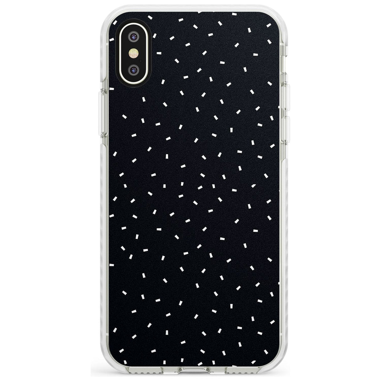 Confetti (Black) Phone Case iPhone X / iPhone XS / Impact Case,iPhone XR / Impact Case,iPhone XS MAX / Impact Case Blanc Space