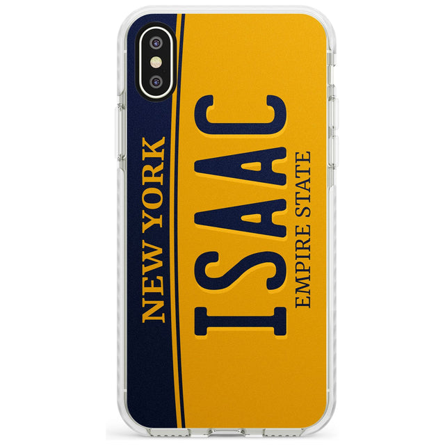 New York License Plate Slim TPU Phone Case Warehouse X XS Max XR