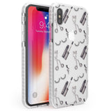 Eyelash Makeup Pattern Phone Case iPhone X / iPhone XS / Impact Case,iPhone XR / Impact Case,iPhone XS MAX / Impact Case Blanc Space