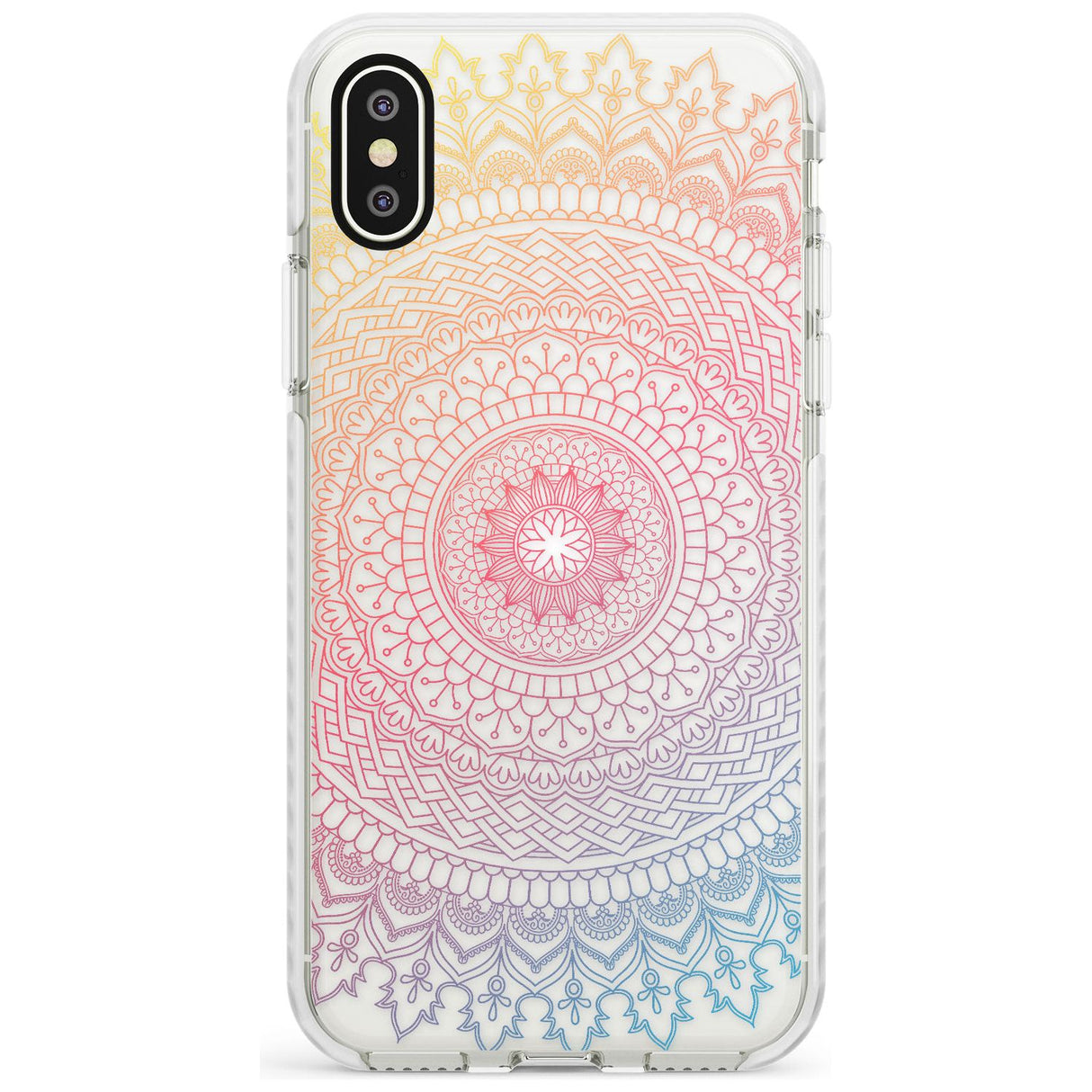 Large Rainbow Mandala Transparent Design Slim TPU Phone Case Warehouse X XS Max XR