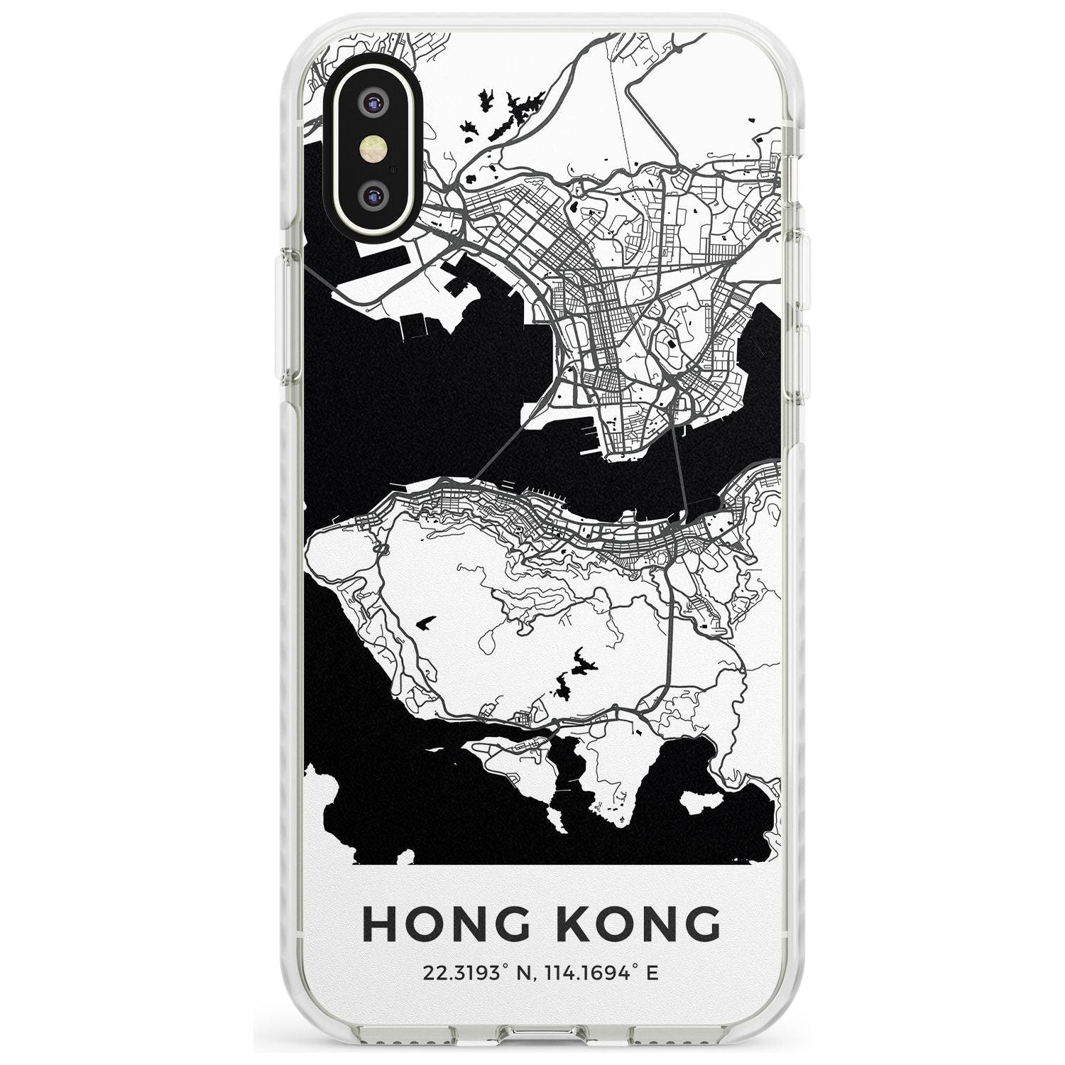 Map of Hong Kong Impact Phone Case for iPhone X XS Max XR