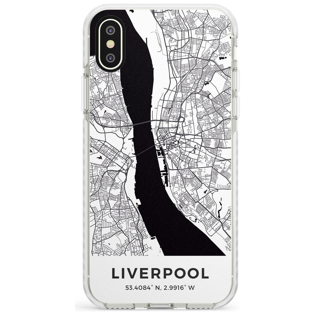 Map of Liverpool, England Impact Phone Case for iPhone X XS Max XR