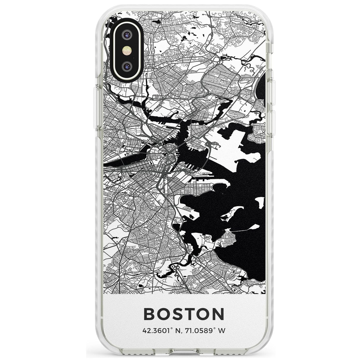 Map of Boston, Massachusetts Impact Phone Case for iPhone X XS Max XR