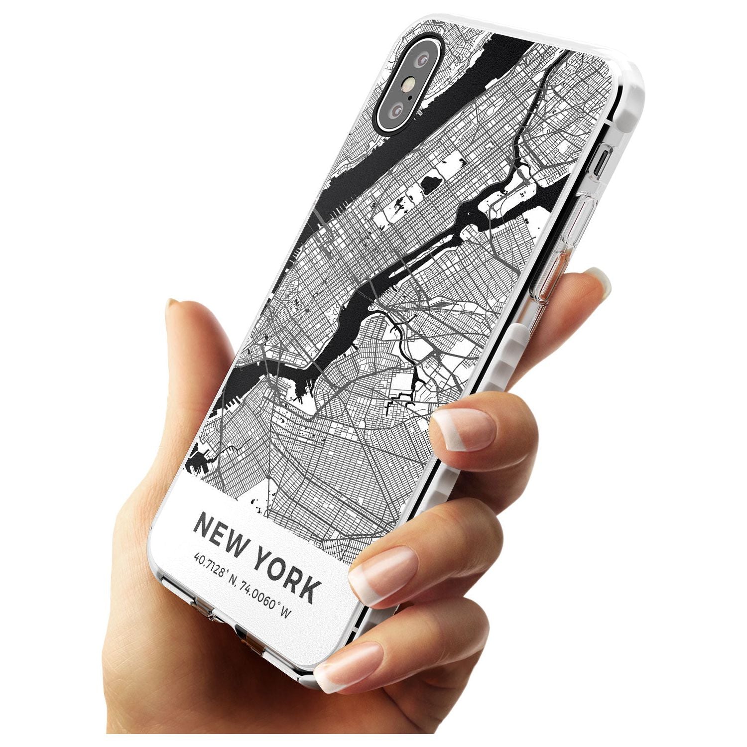 Map of New York, New York Impact Phone Case for iPhone X XS Max XR