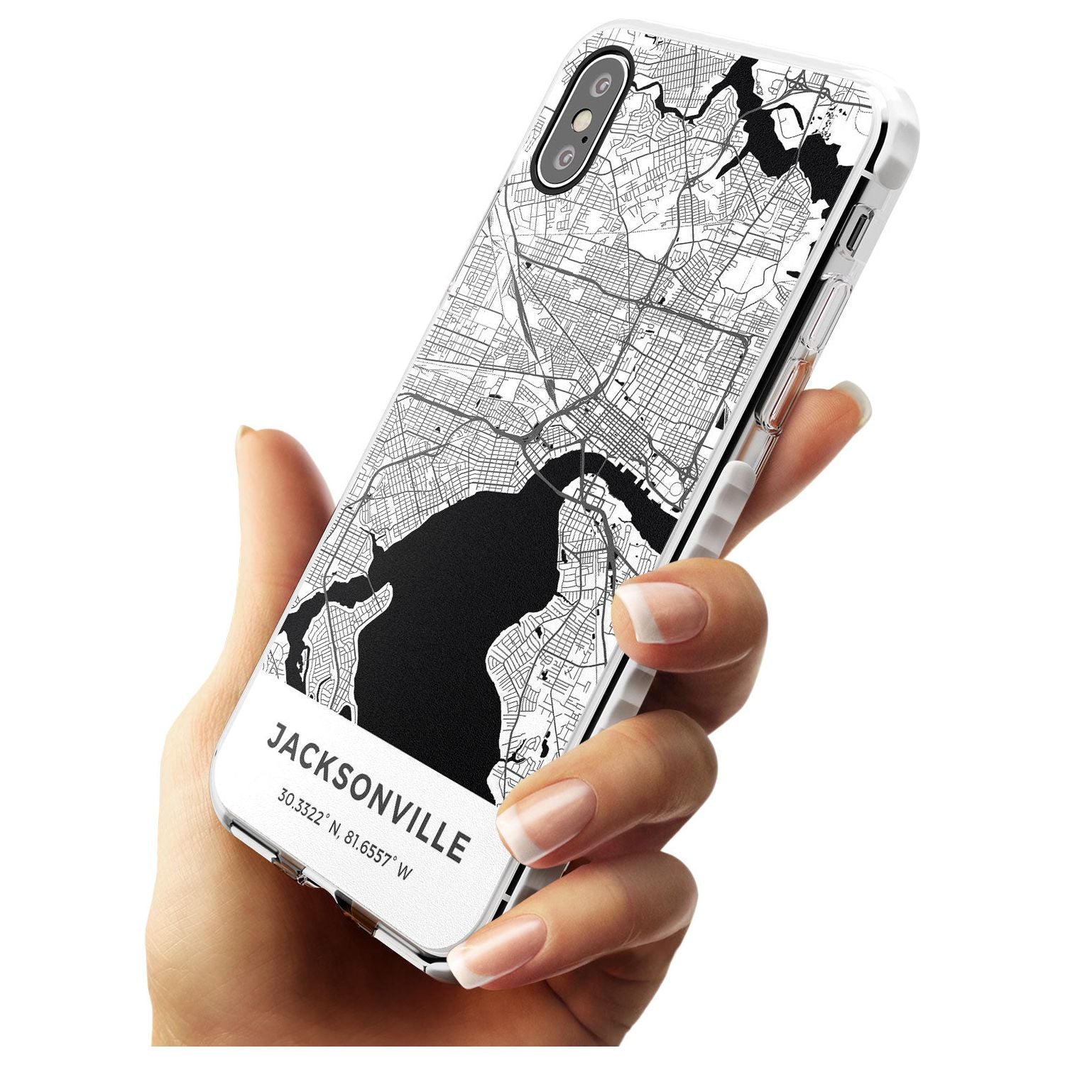 Map of Jacksonville, Florida Impact Phone Case for iPhone X XS Max XR