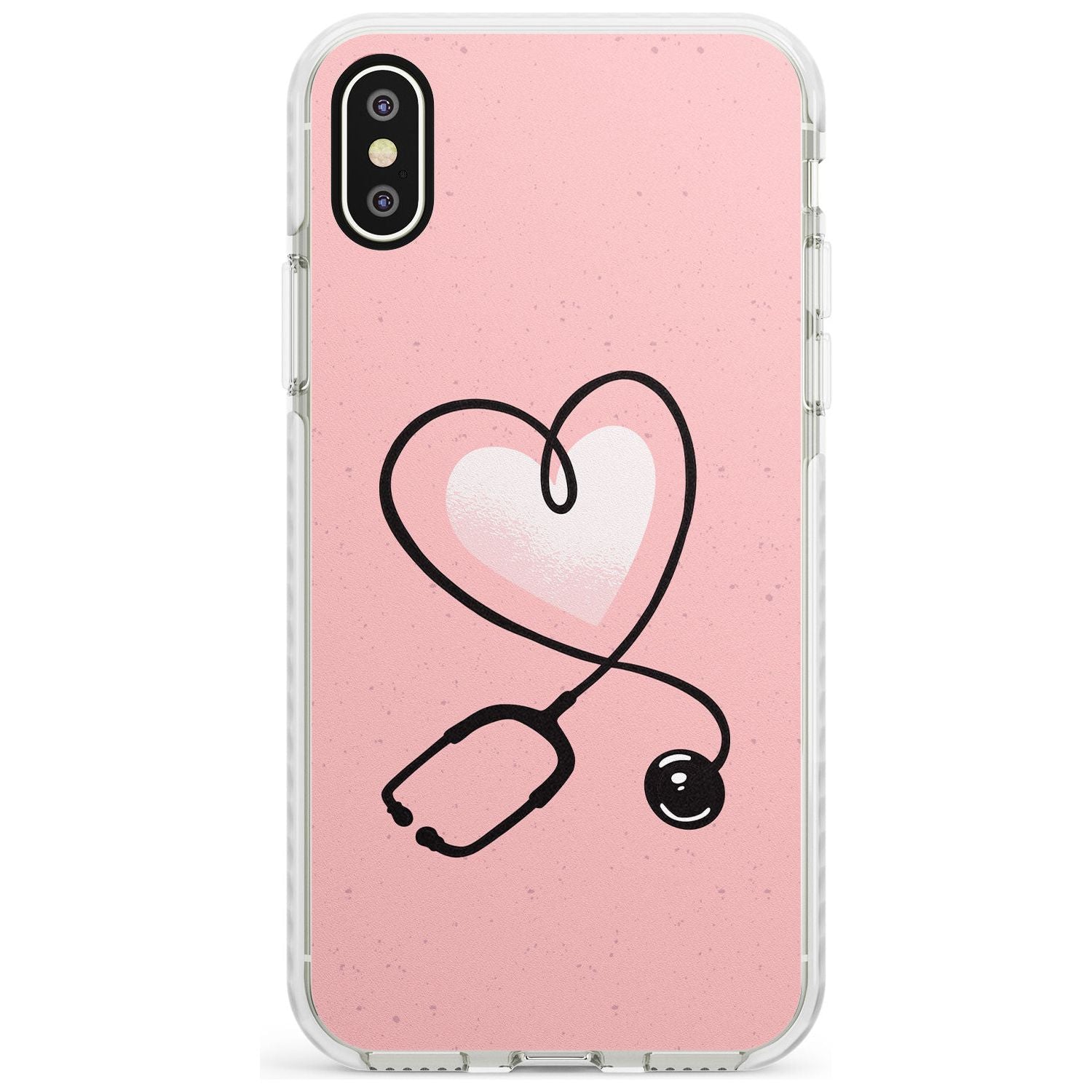 Medical Inspired Design Stethoscope Heart Impact Phone Case for iPhone X XS Max XR