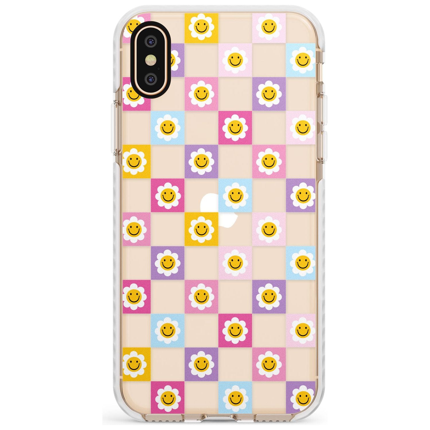 Daisy Squares Pattern Impact Phone Case for iPhone X XS Max XR