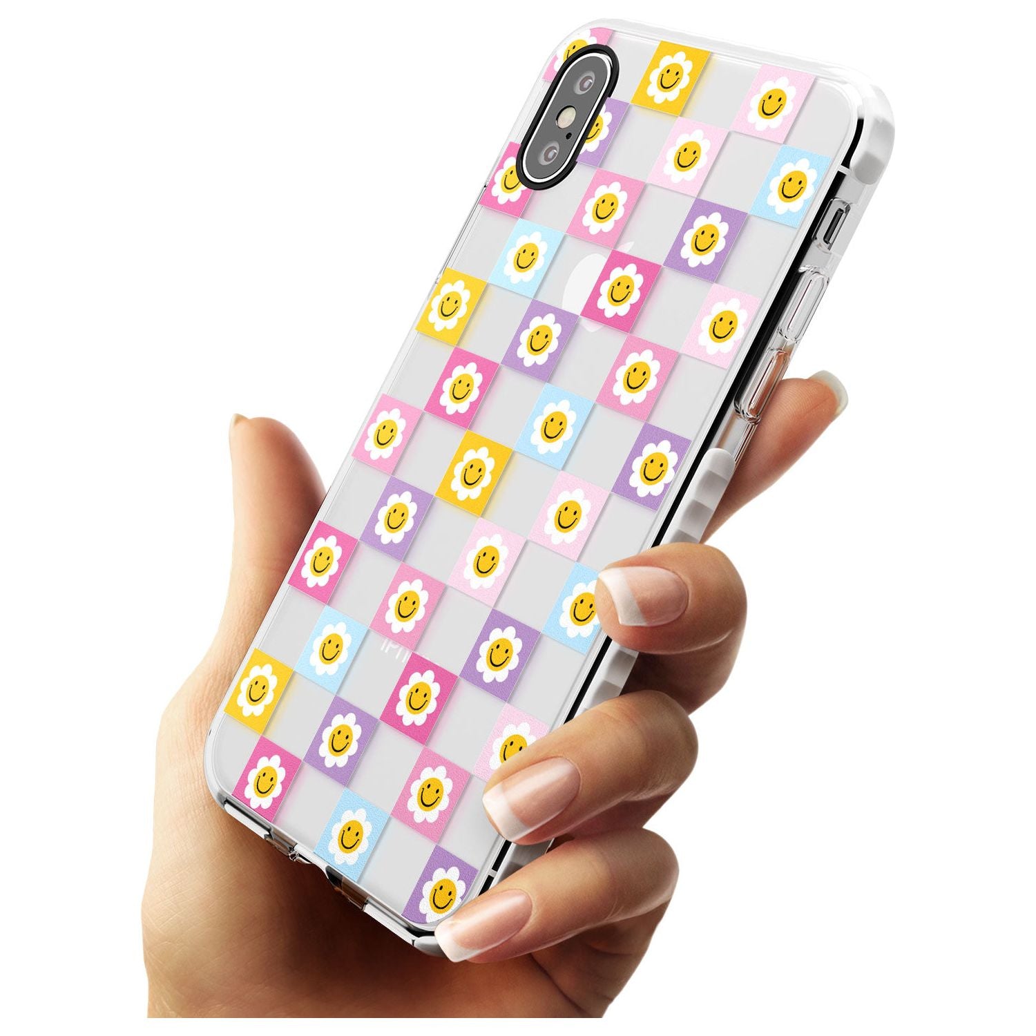 Daisy Squares Pattern Impact Phone Case for iPhone X XS Max XR