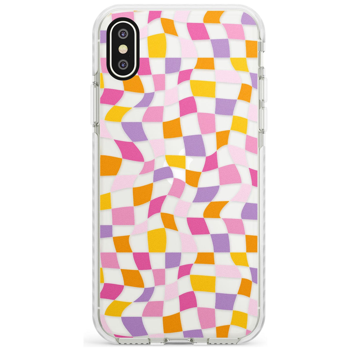 Wonky Squares Pattern Impact Phone Case for iPhone X XS Max XR