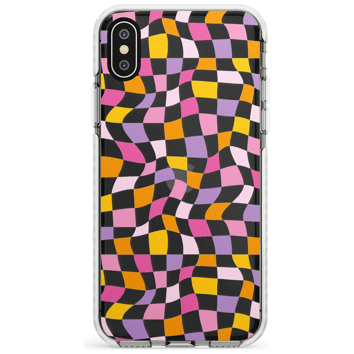 Wonky Squares Pattern Impact Phone Case for iPhone X XS Max XR