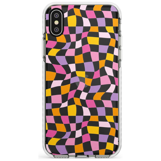 Wonky Squares Pattern Impact Phone Case for iPhone X XS Max XR