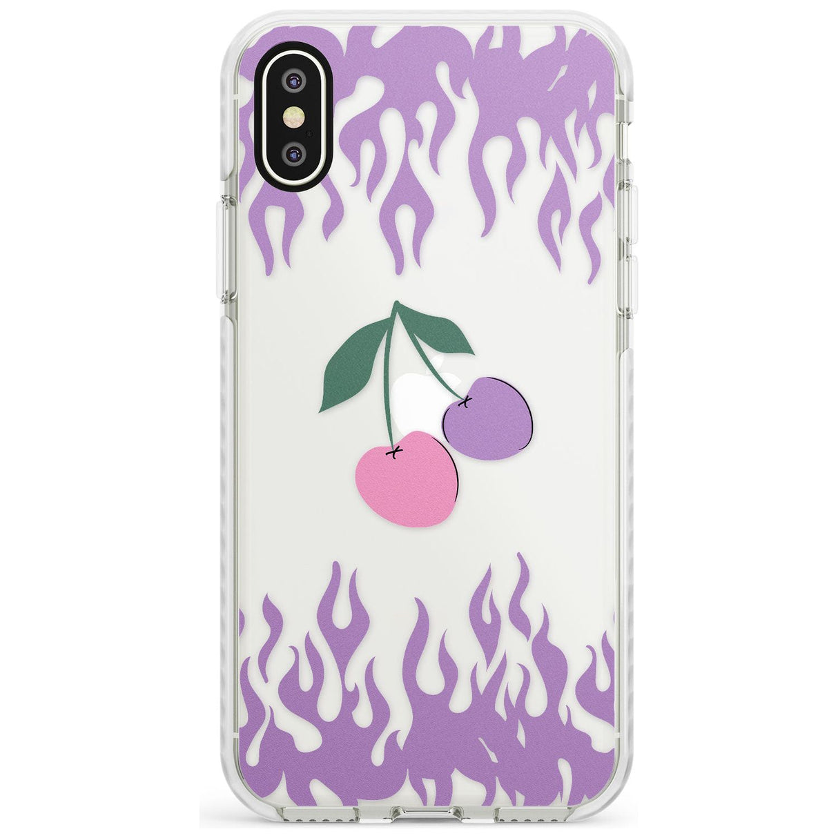 Cherries n' Flames Impact Phone Case for iPhone X XS Max XR