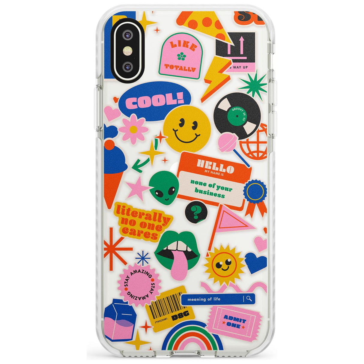 Nostalgic Stickers #1 Slim TPU Phone Case Warehouse X XS Max XR