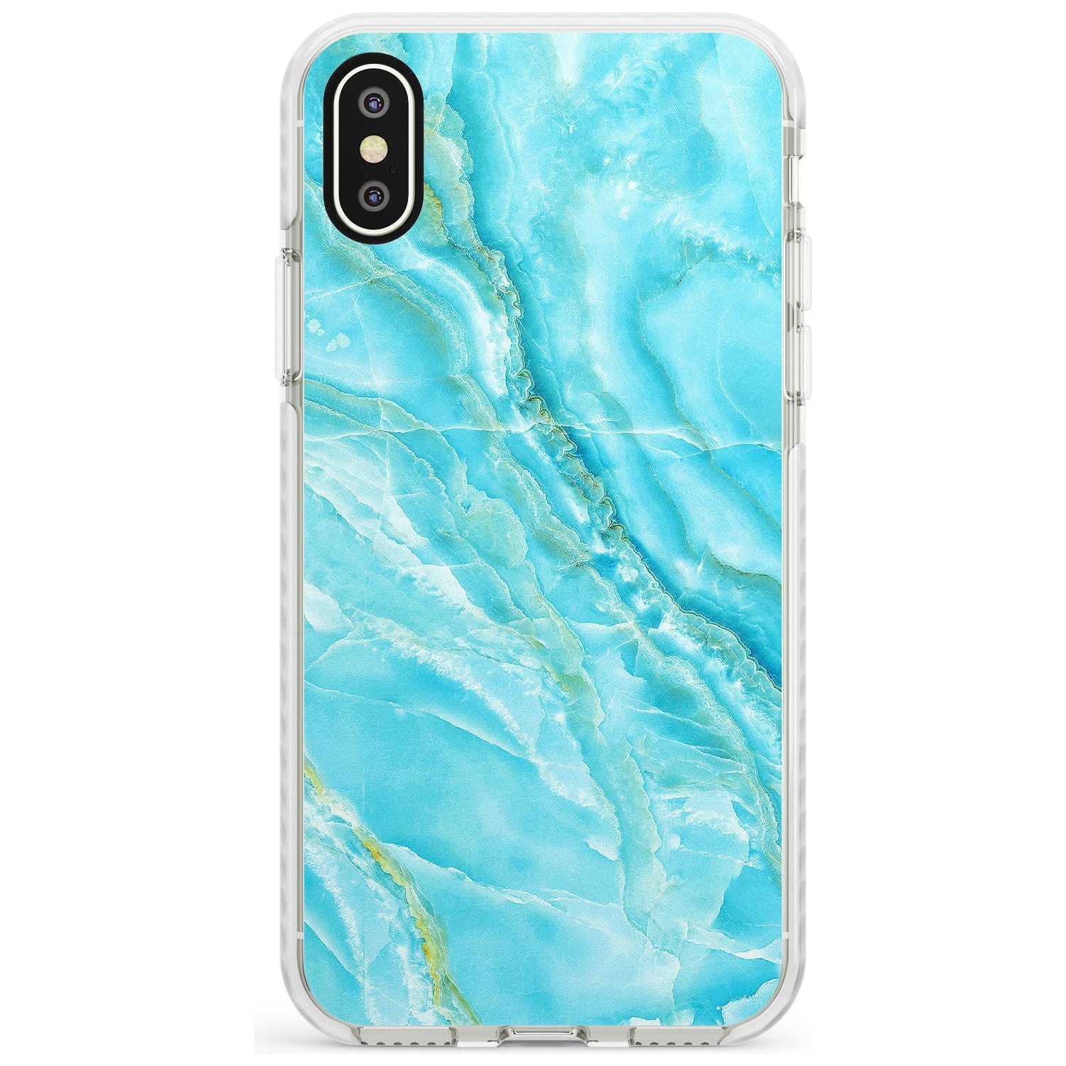 Bright Blue Onyx Marble Texture Slim TPU Phone Case Warehouse X XS Max XR