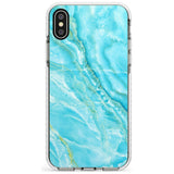 Bright Blue Onyx Marble Texture Slim TPU Phone Case Warehouse X XS Max XR