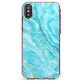 Bright Blue Onyx Marble Texture Slim TPU Phone Case Warehouse X XS Max XR