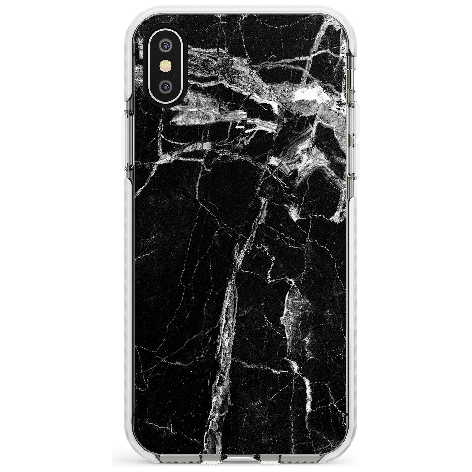 Black Onyx Marble Texture Slim TPU Phone Case Warehouse X XS Max XR