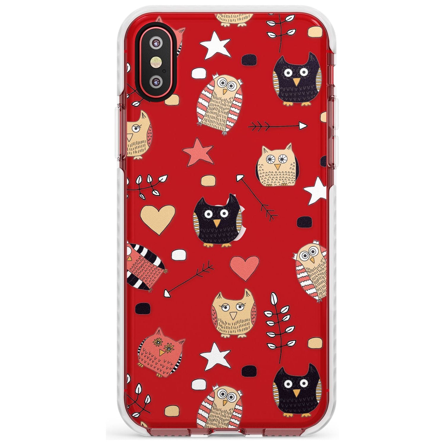 Cute Owl Pattern Impact Phone Case for iPhone X XS Max XR