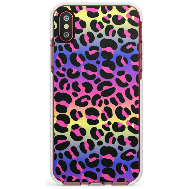 Rainbow Gradient Leopard Print Slim TPU Phone Case Warehouse X XS Max XR