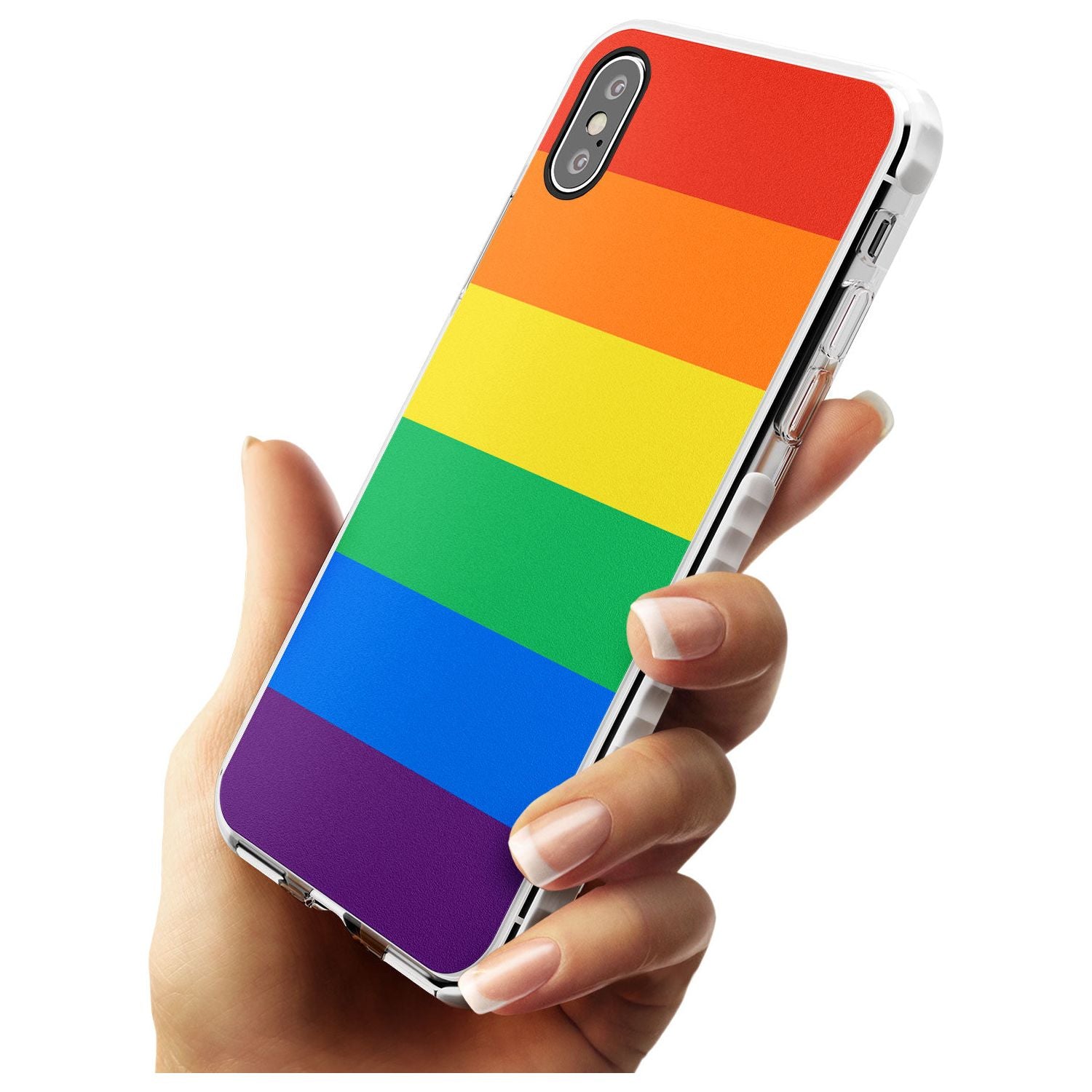 Rainbow Stripes Impact Phone Case for iPhone X XS Max XR