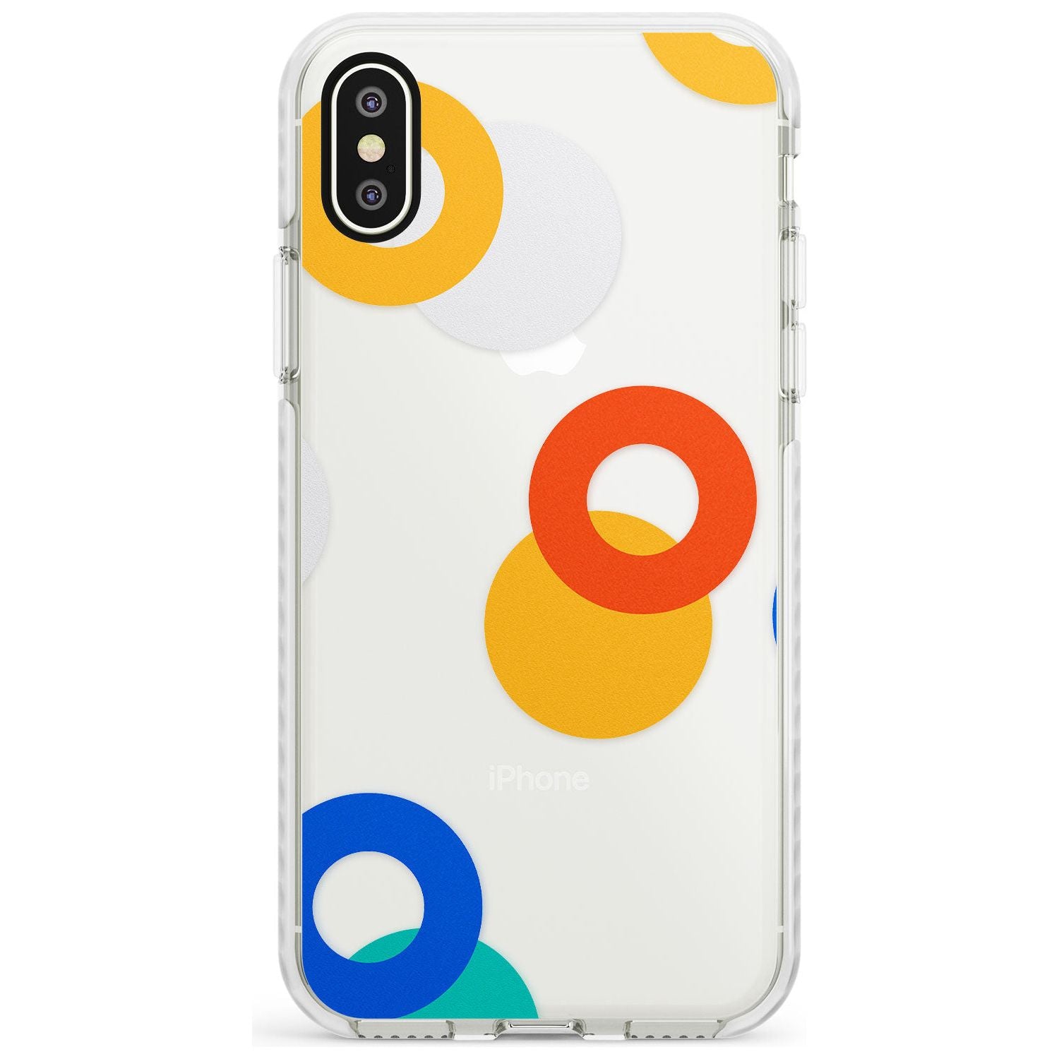 Abstract Mixed Circles Impact Phone Case for iPhone X XS Max XR
