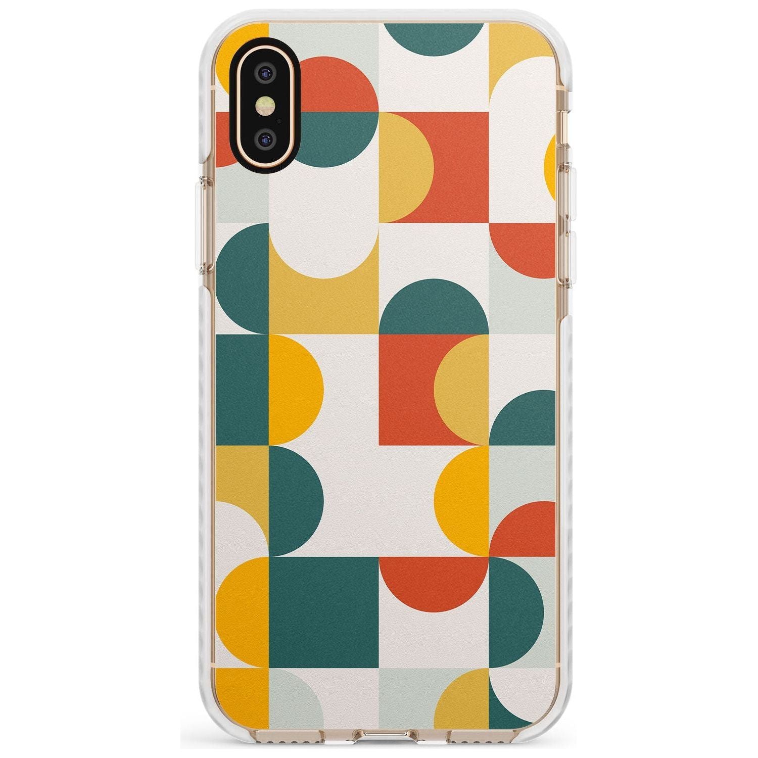 Abstract Retro Shapes: Muted Colour Mix Slim TPU Phone Case Warehouse X XS Max XR