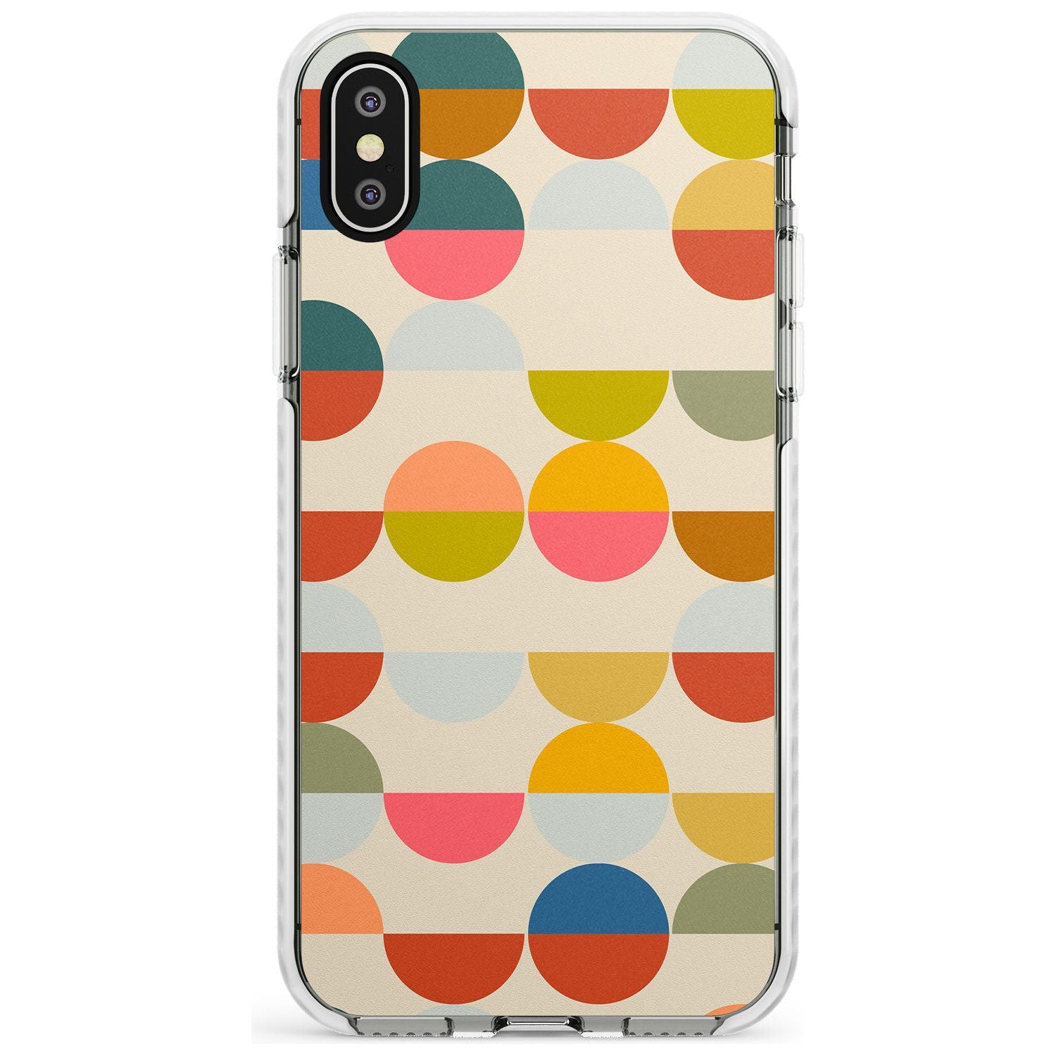Abstract Retro Shapes: Colourful Circles Slim TPU Phone Case Warehouse X XS Max XR