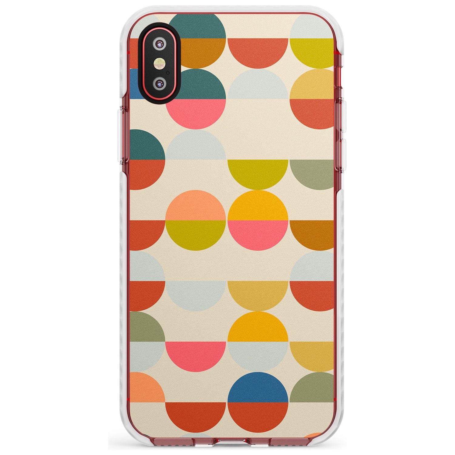 Abstract Retro Shapes: Colourful Circles Slim TPU Phone Case Warehouse X XS Max XR