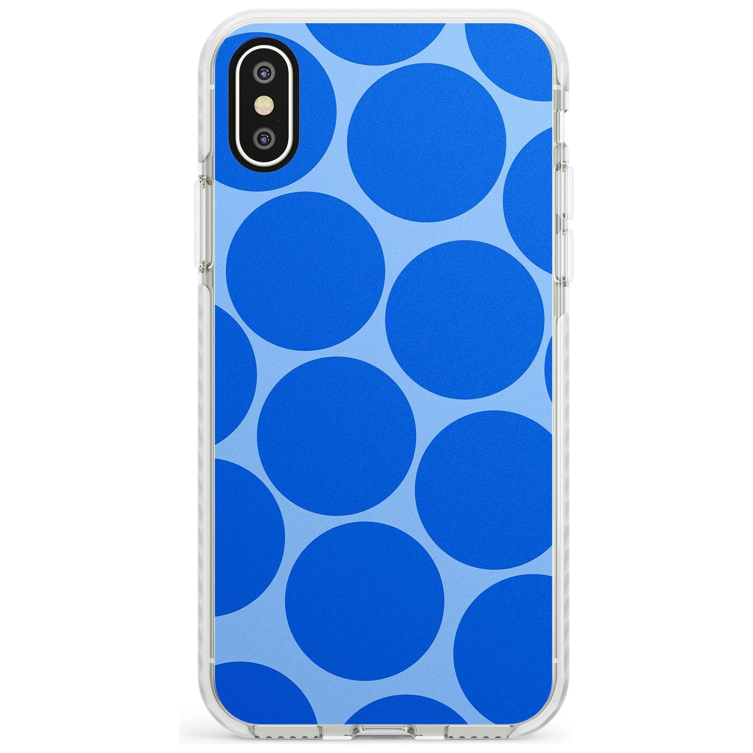 Abstract Retro Shapes: Blue Dots Slim TPU Phone Case Warehouse X XS Max XR