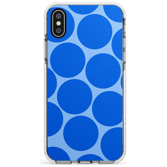 Abstract Retro Shapes: Blue Dots Slim TPU Phone Case Warehouse X XS Max XR