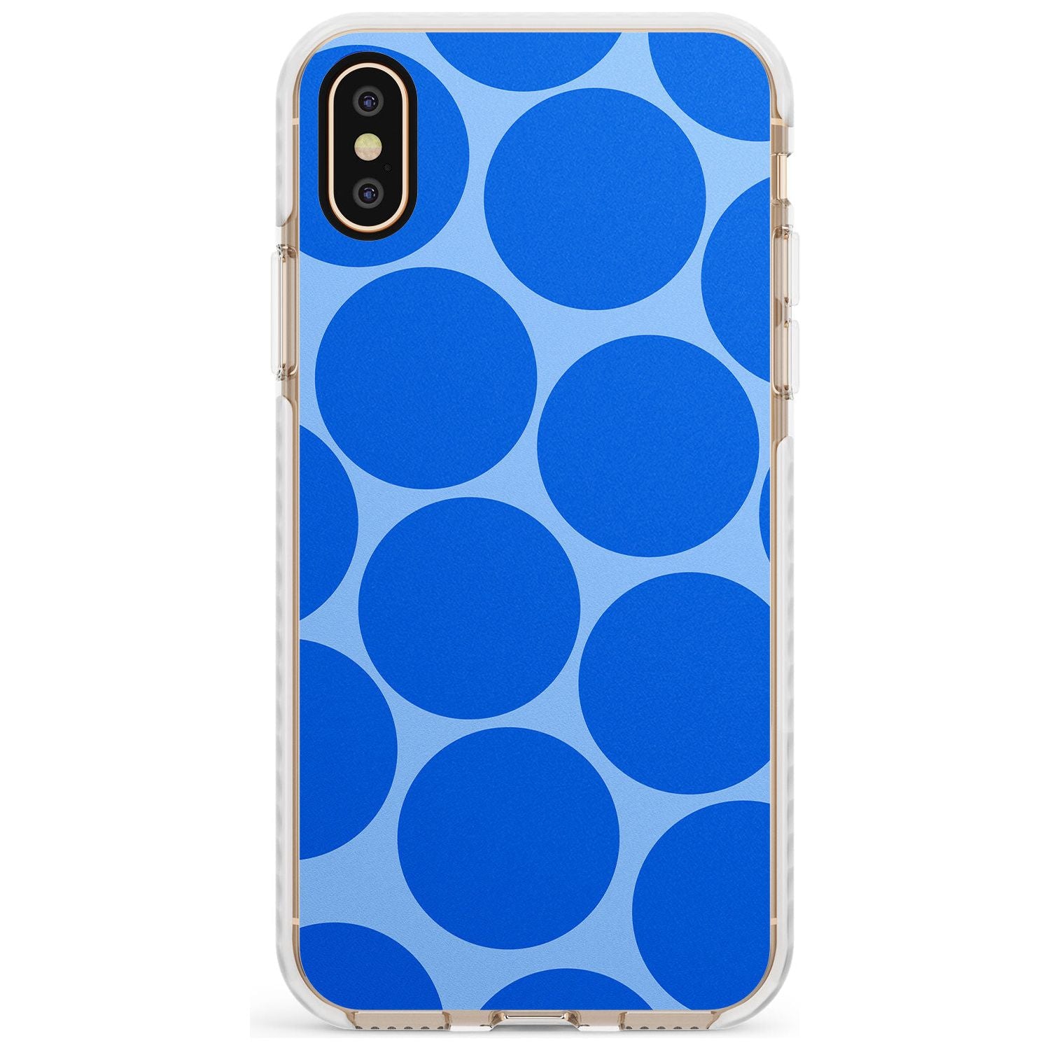Abstract Retro Shapes: Blue Dots Slim TPU Phone Case Warehouse X XS Max XR