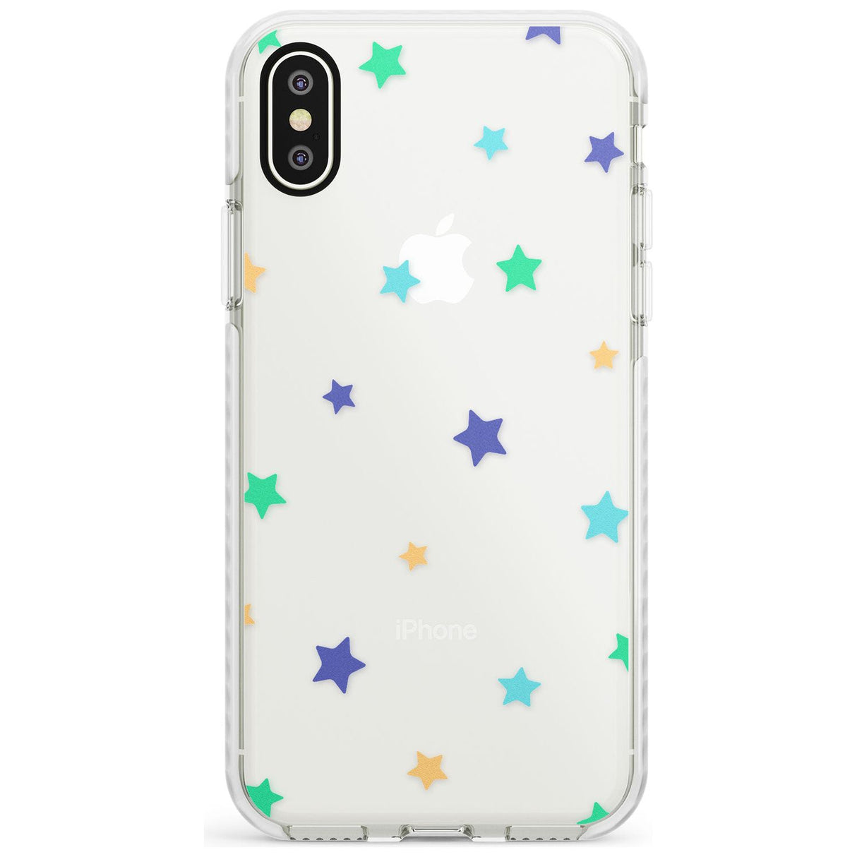 White Stars Pattern Impact Phone Case for iPhone X XS Max XR