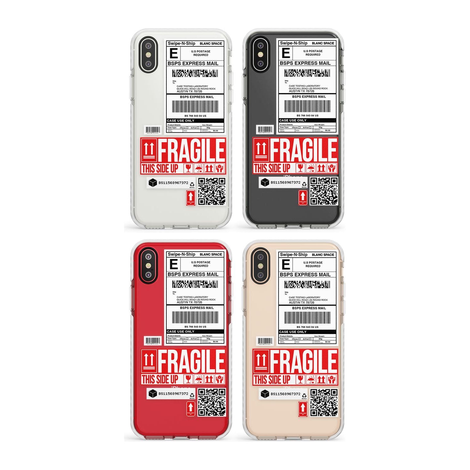 Shipping Label Phone Case for iPhone X XS Max XR