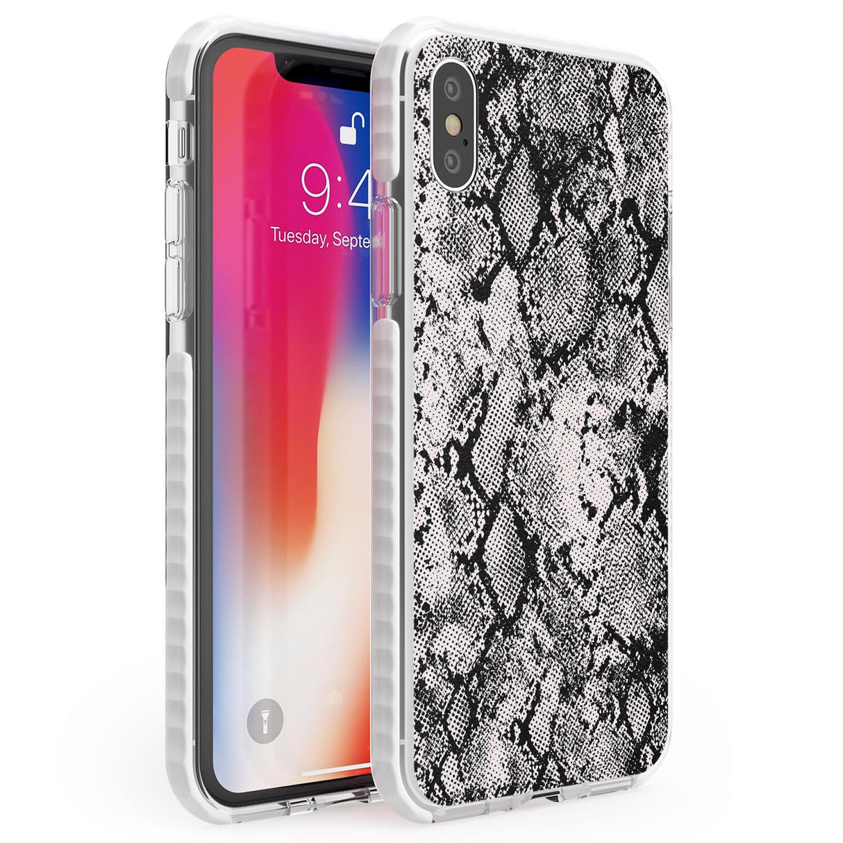 Pastel Snakeskin - Grey Phone Case iPhone X / iPhone XS / Impact Case,iPhone XR / Impact Case,iPhone XS MAX / Impact Case Blanc Space